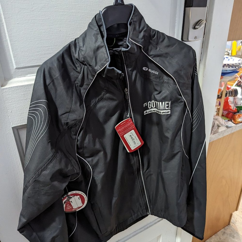 New Sugoi Versa cycling Jacket / Windbreaker XL black